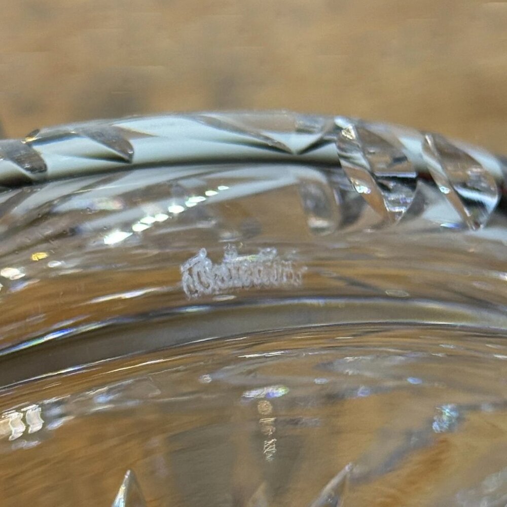 Waterford Crystal Ships Decanter With Gold Band Collar 10" Tall Rare vtg Ireland - Picture 7 of 11